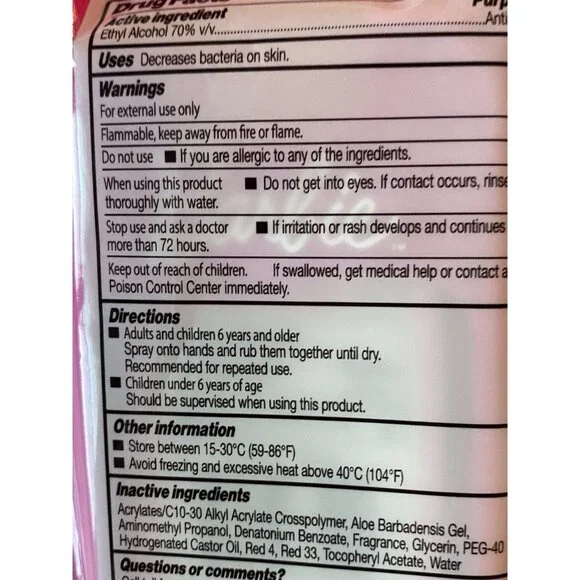 Smart Care Barbie Hand Sanitizer W Silicone Case Juicy Watermelon Scent 1.69 Oz - Picture 9 of 11